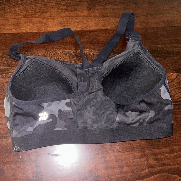 All In Motion Camouflage Padded Zip Front Sports Bra - Picture 2 of 5